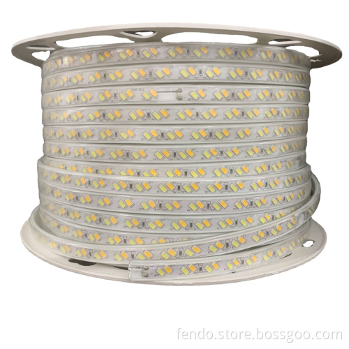 220V High Voltage IP65 Double Row LED Strip with 72/120 LEDs 5730 Chips